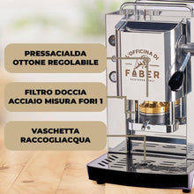 Carica l'immagine nel visualizzatore di Gallery, Faber Pro Total Inox Basic  Macchina Per Caffe''  Pressacialda In Ottone  Elettrovalvola E Termostato 95  Telaio In Acciaio