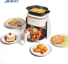 Carica l'immagine nel visualizzatore di Gallery, JIMMY AF3 Friggitrice ad aria multifunzione 2 in 1 con funzione piastra, 4 Litri, 1100W, 8 programmi di cottura