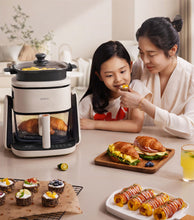 Carica l'immagine nel visualizzatore di Gallery, JIMMY AF3 Friggitrice ad aria multifunzione 2 in 1 con funzione piastra, 4 Litri, 1100W, 8 programmi di cottura