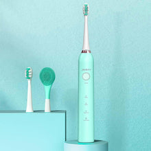 Carica l'immagine nel visualizzatore di Gallery, JIMMY T6 Spazzolino elettrico sonico IPX7, con 4 modalità di uso, testina di ricambio e funzione skincare con testina specifica per viso