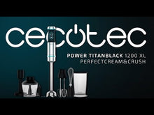 Carica e avvia il video nel visualizzatore di galleria, Frullatore a immersione Power TitanBlack 1200 XL PerfectCream&Crush