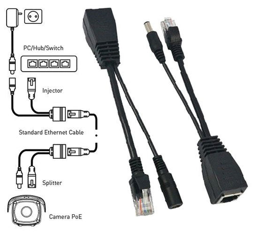 Adattatore Poe Splitter Injector Dc12V Up 30Mt (Vs-Psi30)