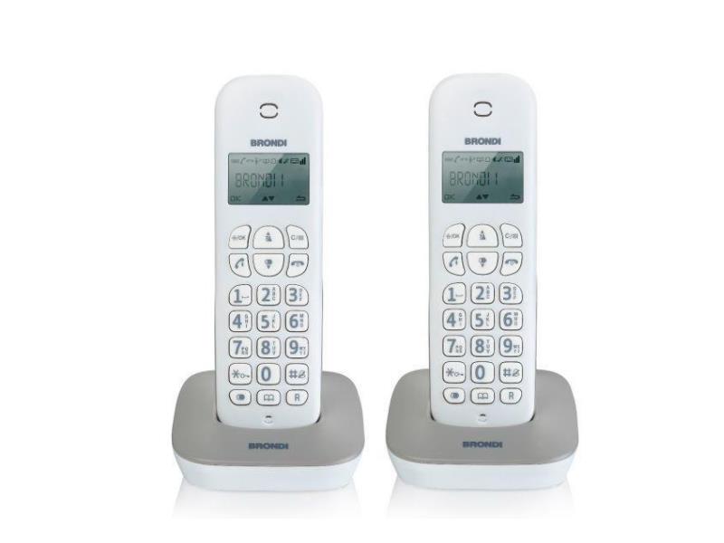 Telefono Cordless Gala Twin Bianco/Grigio