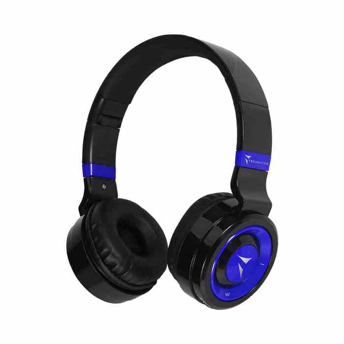 Cuffia Microfono Tm-046-Bl Wireless Blu