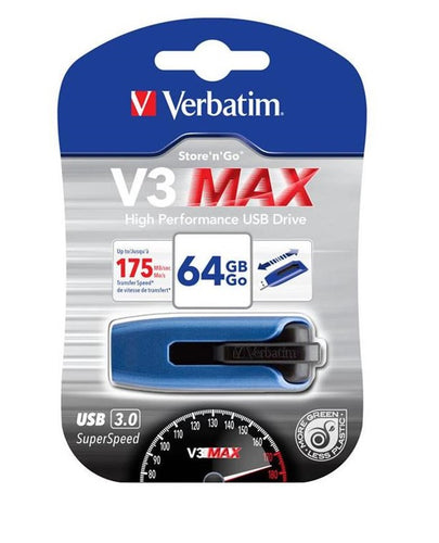 Pen Drive V3 Max Store'N'Go 64Gb Usb3.0 (49807) Blu