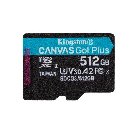 Trans Flash 512 Gb Canvas Go Plus (Sdcg3/512Gbsp) Class 10 (Senza Adattatore)