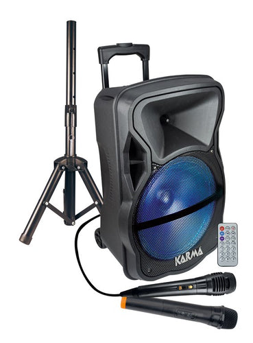 Cassa Audio Amplificato Lx 12 600 Watt Con Radiomicrofono