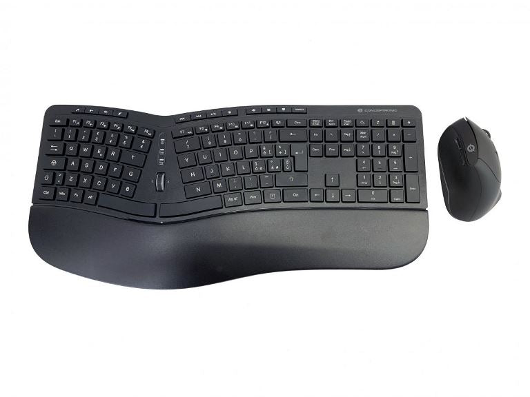 Kit Tastiera + Mouse Orazio02It Ergonomica Wireless Nera