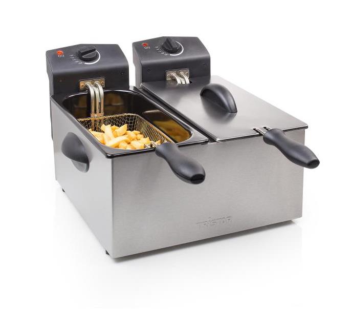 Friggitrice Ad Olio Doppia 6L Acciaio (Fr-6937)