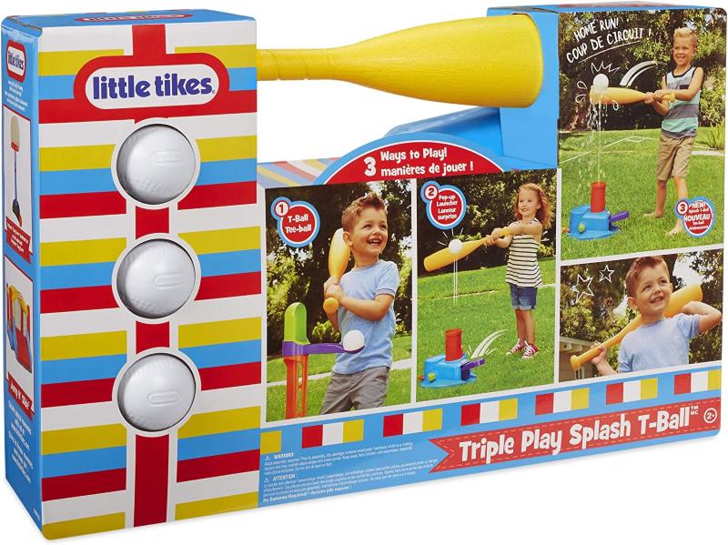 Little Tikes Triple Play Splash T-Ball Set Da Basketball Baseball