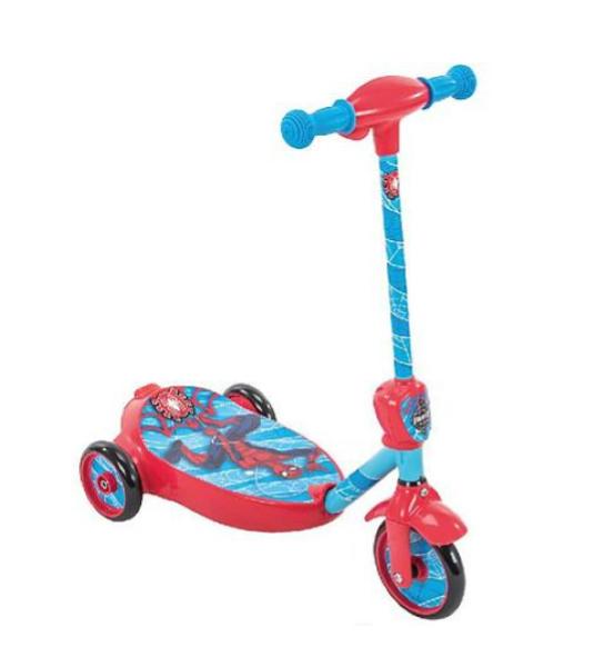 Huffy Monopattino A 3 Ruote Elettrico Spiderman Con Bolle Di Sapone