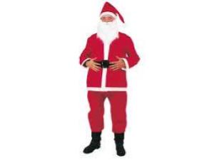 Costume Recite Abito Babbo Natale Ad. C/Cintura Nera