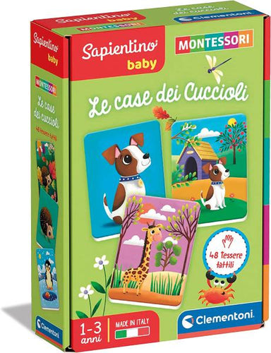 SAPIENTINO BABY MONTESSORI CARD LE CASE DEI CUCCIOLI