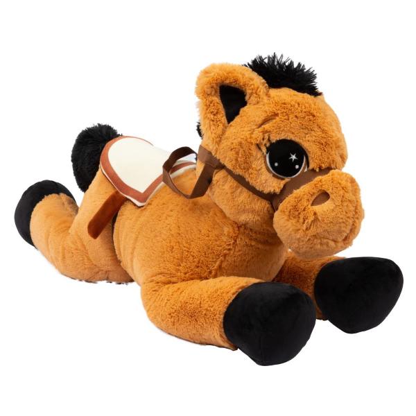 PELUCHE CAVALLO 80 CM CON SELLA