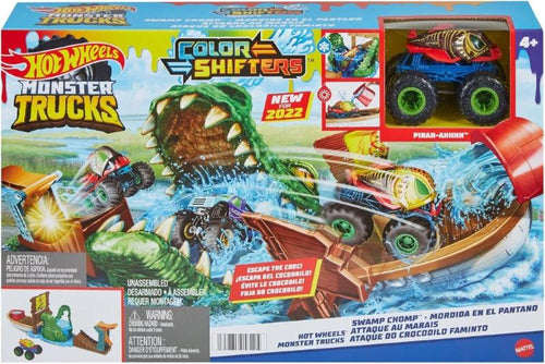 Hot Wheels Monster Truck Playset Palude Del Coccodrillo