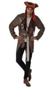 Costume Uomo Jack Sparrow Ad 38/42 Originale