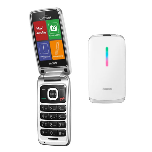 Brondi Contender (Bianco)  Telefono Cellulare Senior