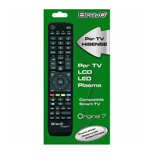 Bravo Original 7 (90202053)  Telecomando Compatibile Fedelmente Riprodotto Per Tv Hisense