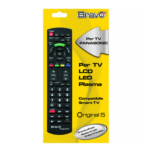 Bravo Original 5 (90202051)  Telecomando Compatibile Fedelmente Riprodotto Per Tv Panasonic
