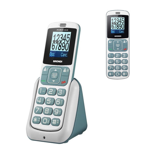 Brondi Amico Home (Bianco/Grigio)  Telefono Cellulare Senior