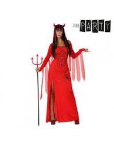 Costume Diavolessa Abito Lungo C/Stampa Xs/S