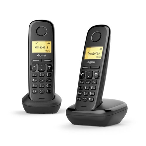Gigaset A170 Duo (Nero)  Telefono Cordless Doppio  Funzione Sveglia