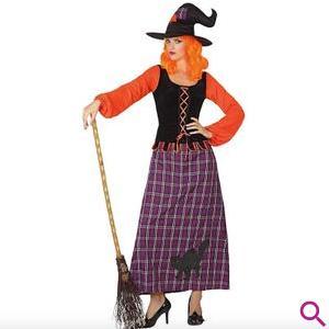 Costume Strega Ad. C/Gatto Nero T.1