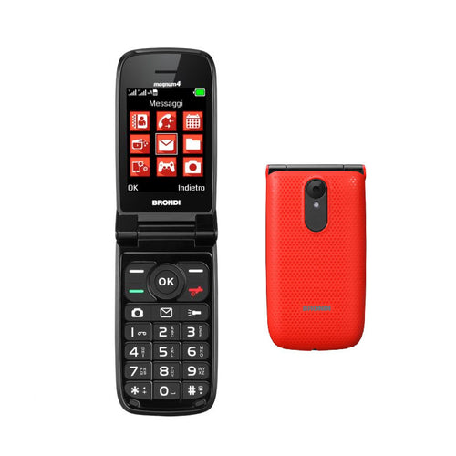 Brondi Magnum 4 (Rosso)  Telefono Cellulare Senior