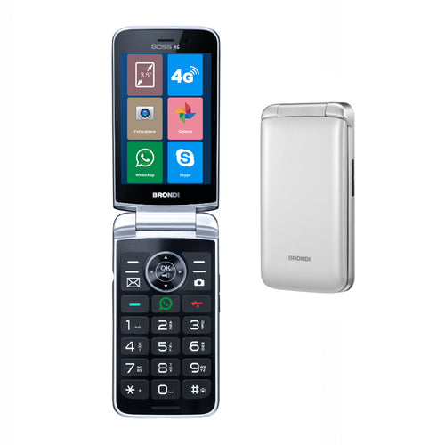 Brondi Boss 4G (Bianco)  Telefono Cellulare Senior