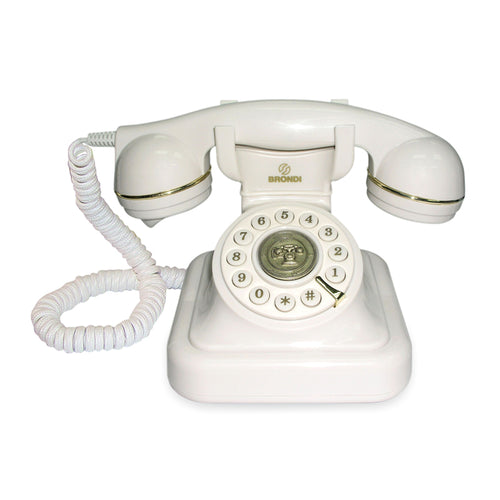 Brondi Vintage 20 (Bianco)  Telefono Corded  Design Retro''