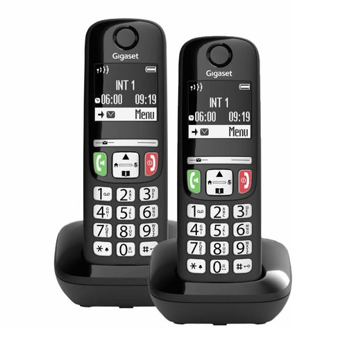Gigaset E270 Duo (Nero)  Telefono Cordless Senior Doppio  Vivavoce  Tasti Grandi