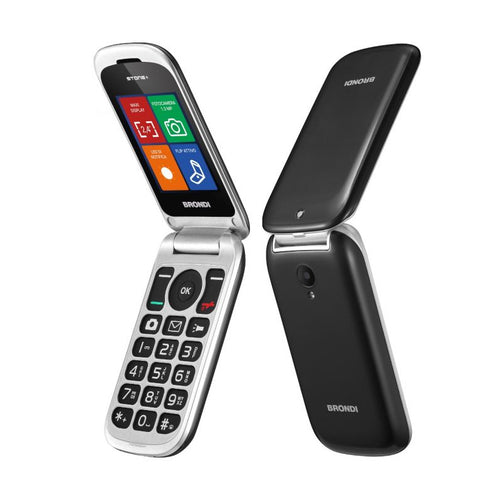 Brondi Stone+ (Nero)  Telefono Cellulare Senior