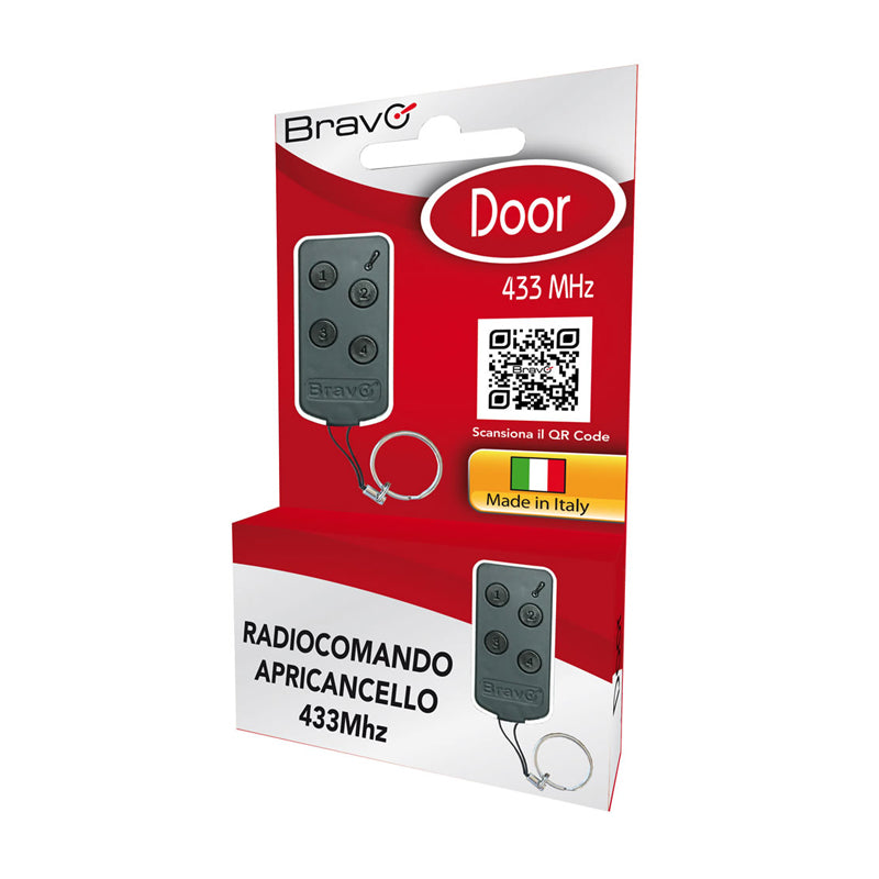 Bravo Door X (90502176)  Radiocomando Apricancello Universale  Autoapprendente  4 Banchi Memoria  433 Mhz
