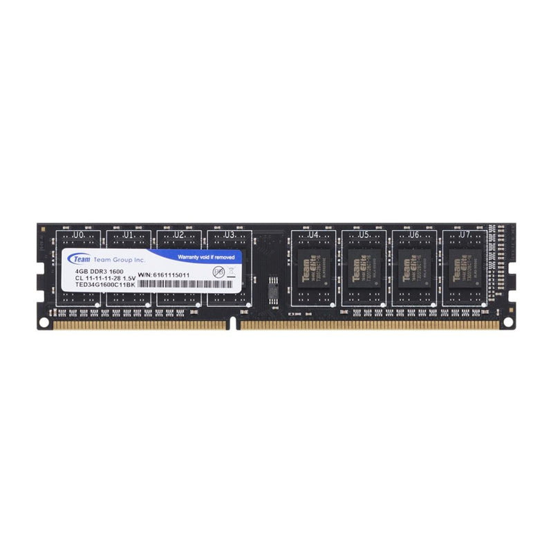 Team Group Desktop Ram 4Gb - Ddr3 - Pc1600 (Ted34G1600C1101)