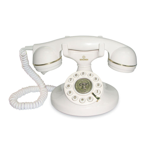 Brondi Vintage 10 (Bianco)  Telefono Corded  Design Retro''