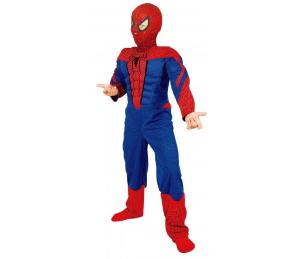Costume Bambino Spiderman C/Muscoli 3/4 5/6 8/10