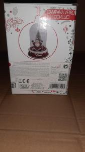 Campana Vetro Cm16 C/Albero E B.Natale C/Luci