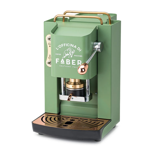 Faber Pro Deluxe Verde Acido  Macchina Per Caffe''  Pressacialda In Ottone  Elettrovalvola E Termostato 95  Telaio In Acciaio