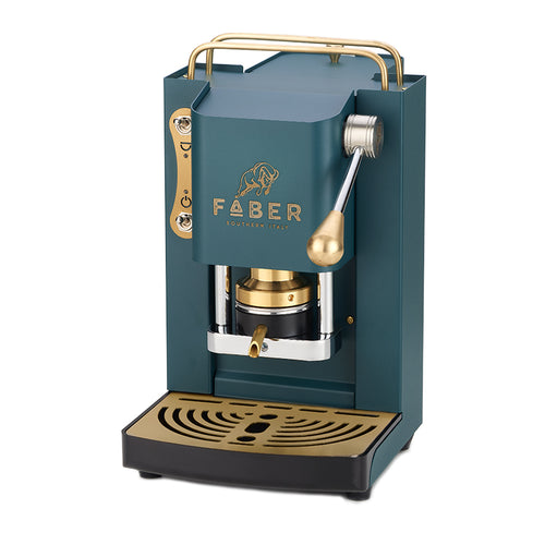 Faber Pro Deluxe Verde Inglese  Macchina Per Caffe''  Pressacialda In Ottone  Elettrovalvola E Termostato 95  Telaio In Acciaio