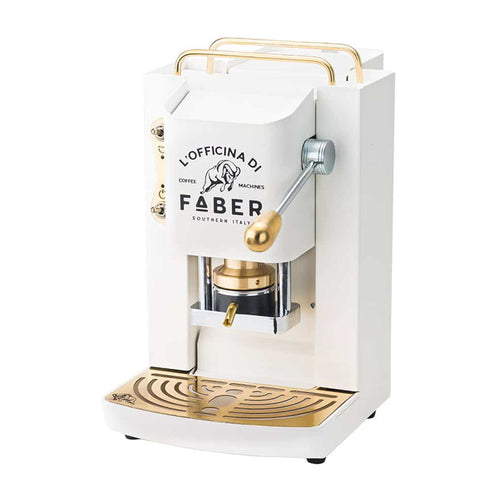 Faber Mini Pro Deluxe Bianco  Macchina Per Caffe''  Pressacialda In Ottone  Elettrovalvola E Termostato 95  Telaio In Acciaio