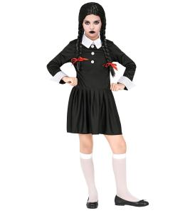 Costume Dark Girl Mercoledi' Cm 128 5/7