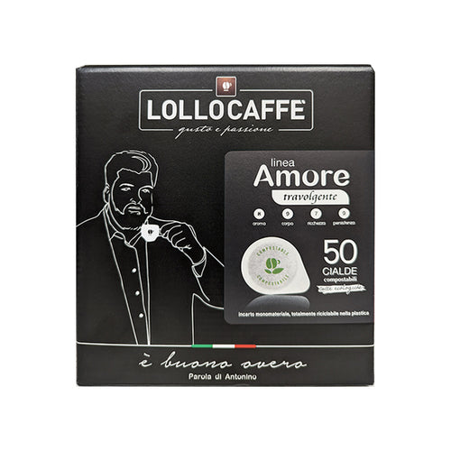 Lollo Caffe` Linea Amore  Gusto Travolgente  Cialde 44Mm  Box 50Pz