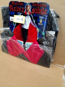 Costume Uomo Mantello Reversibile Rosso/Nero Ad
