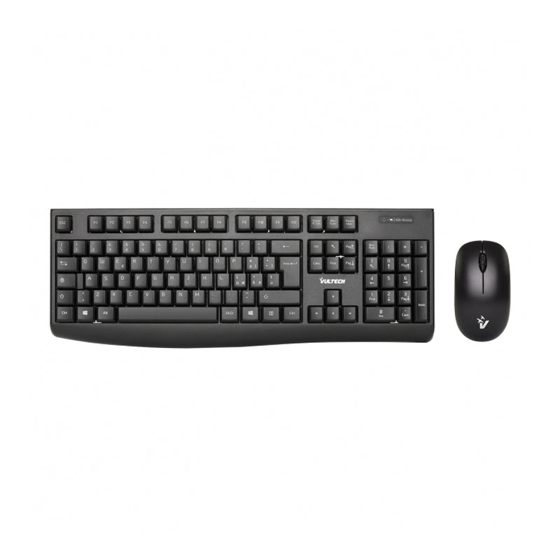 Vultech Km-821W - Kit Wireless Tastiera + Mouse Con 1600 Dpi Regolabili