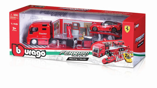 18-31202 - Bburago - 1:43 - Ferrari Race - Camion Meccanici Racing con auto