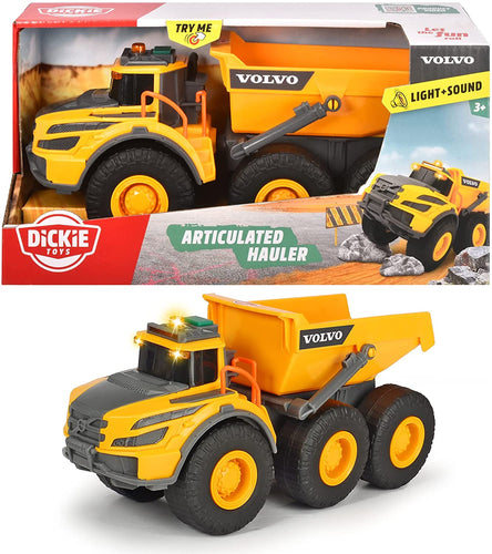 203723004 DICKIE TOYS - VOLVO ARTICULATED HAULER 23 CM CON LUCI E SUONI