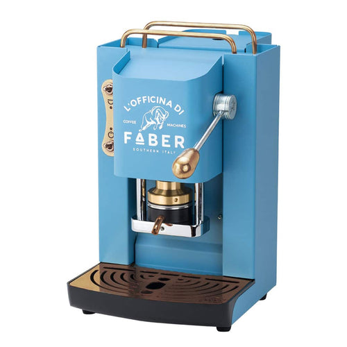 Faber Pro Deluxe Turchese  Macchina Per Caffe''  Pressacialda In Ottone  Elettrovalvola E Termostato 95  Telaio In Acciaio