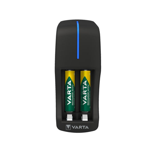 Caricabatterie Varta Mini Charger - Incluse 2 Ministilo Ricaricabili Aaa 800Mah