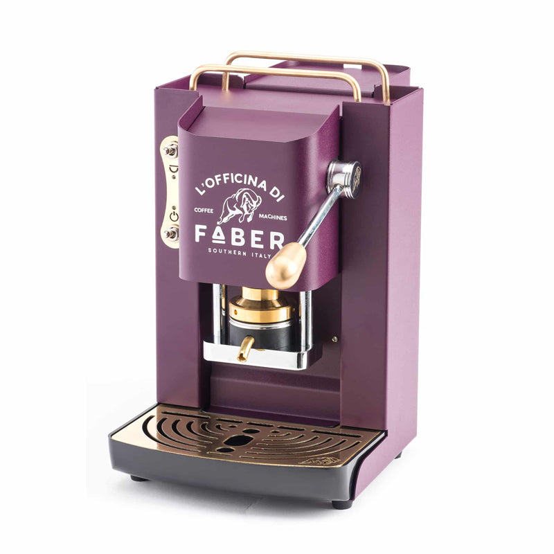 Faber Pro Deluxe Viola  Macchina Per Caffe''  Pressacialda In Ottone  Elettrovalvola E Termostato 95  Telaio In Acciaio