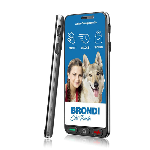 Brondi Amico Smartphone S+B Con Base Di Ricarica (Nero)  Senior Smartphone